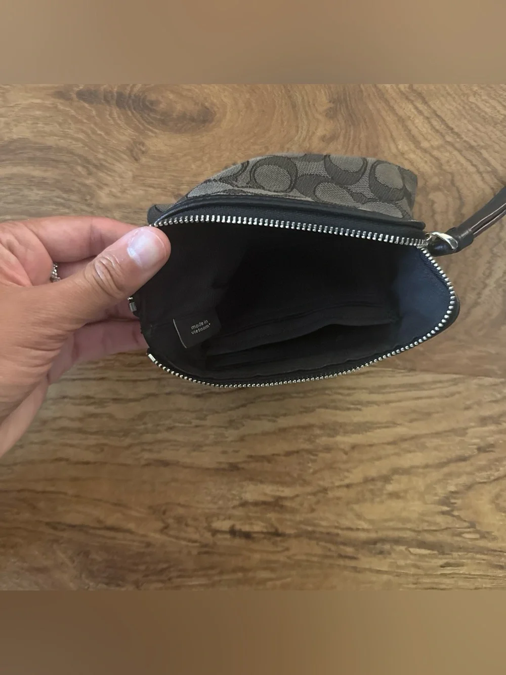 Coach Signature Jacquard Bag in Charcoal/Black